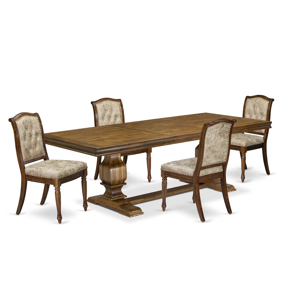 5 Pieces Dining table set a Rectangular Kitchen Table and 4 Dining Room Chairs. Picture 1