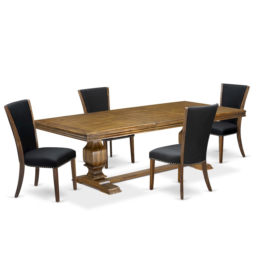 5 piece Kitchen Table Set a Modern Dining Table and 4 Dining room Chairs. Picture 1