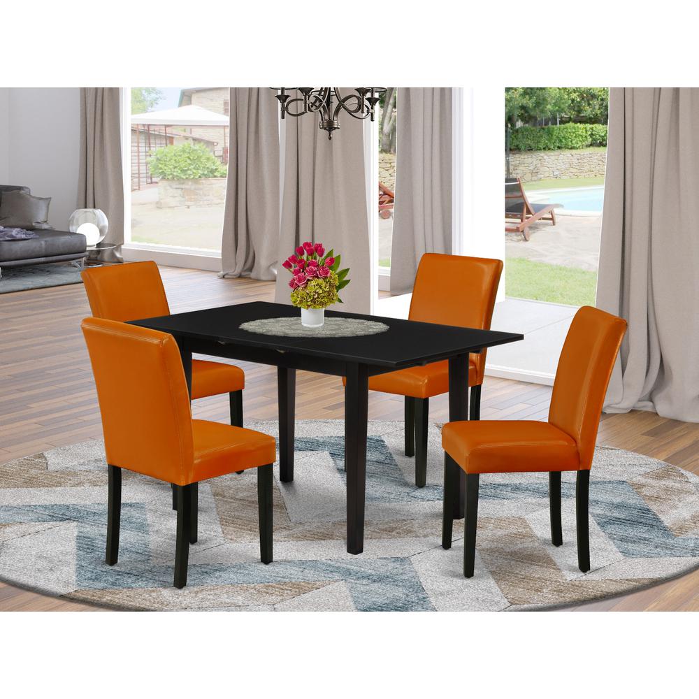 Dining Table- Dining Chairs, NOAB5-BLK-61. Picture 4
