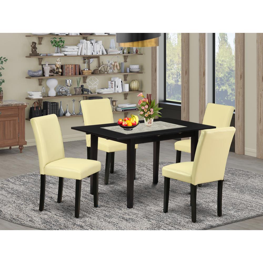 Dining Table- Dining Chairs, NOAB5-BLK-73. Picture 4