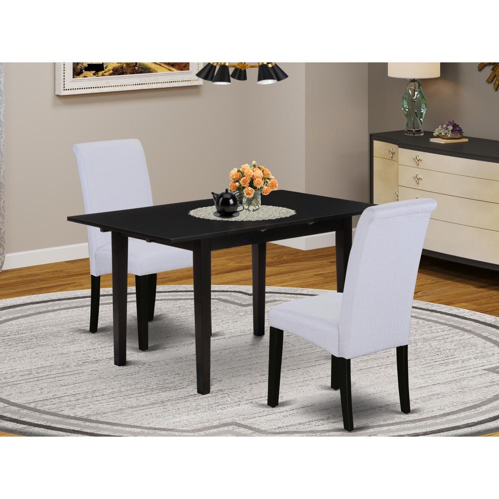 Dining Table- Dining Chairs, NOBA3-BLK-05. Picture 4
