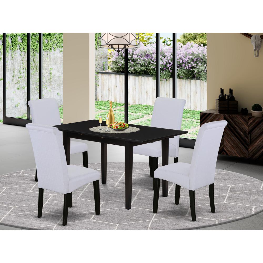 Dining Table- Dining Chairs, NOBA5-BLK-05. Picture 4