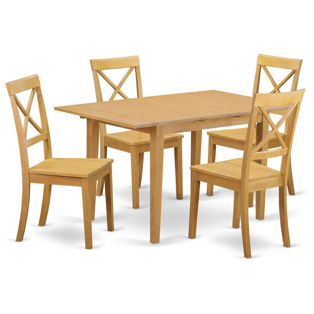 Dining Room Set Oak, NOBO5-OAK-W. Picture 1