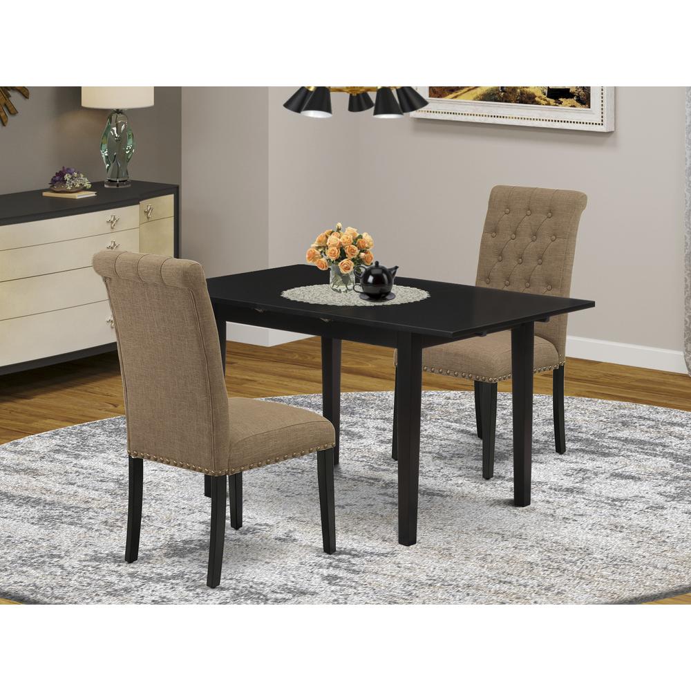 Dining Table- Dining Chairs, NOBR3-BLK-17. Picture 4