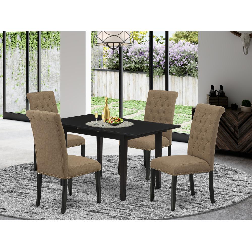 Dining Table- Dining Chairs, NOBR5-BLK-17. Picture 4