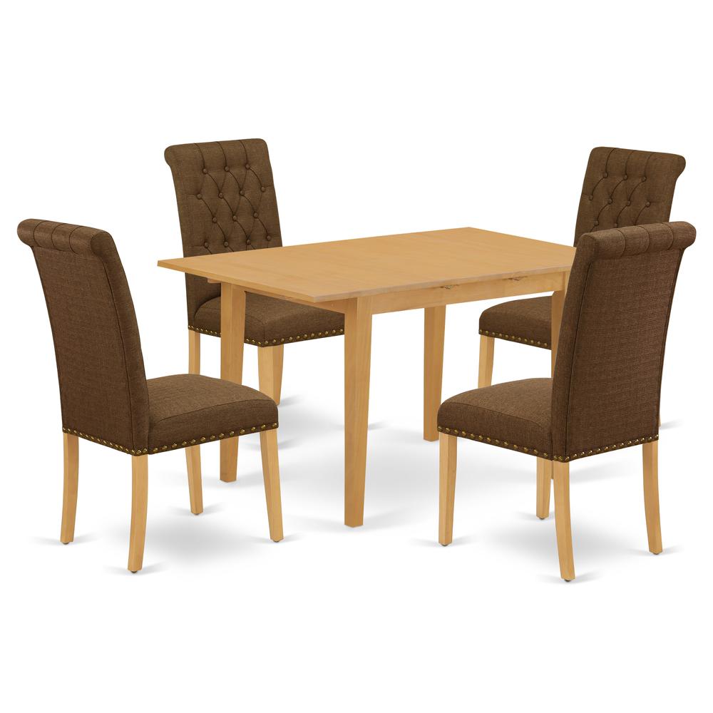 Dining Room Set Oak, NOBR5-OAK-18. Picture 1