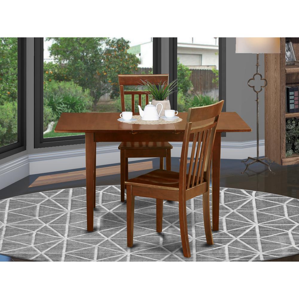 3  Pc  Kitchen  table  set  -  Kitchen  Table  with  Leaf  and  2  Kitchen  Dining  Chairs. Picture 4