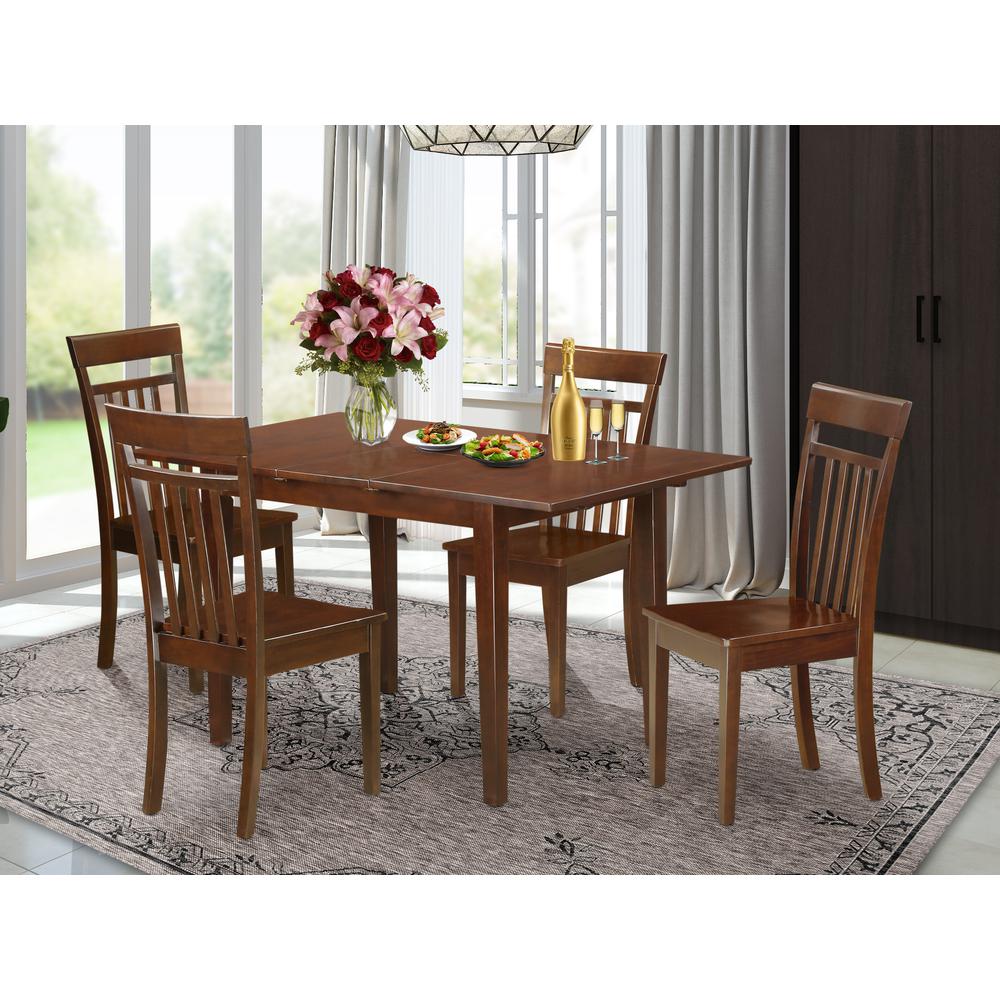 5  Pc  Kitchen  table  set  -  Table  with  Leaf  and  4  Dining  Table  Chairs. Picture 4
