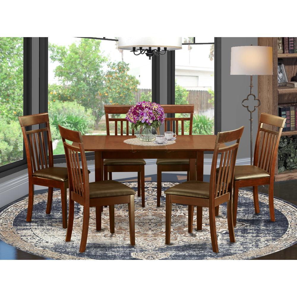7  Pc  Small  dinette  set  for  small  spaces  -Table  and  6  Dining  Table  Chairs. Picture 4
