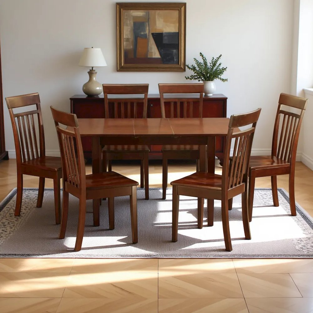 Elegant Wooden Dining Table Set – 6 Chair Dining Table Set for Home. Picture 2