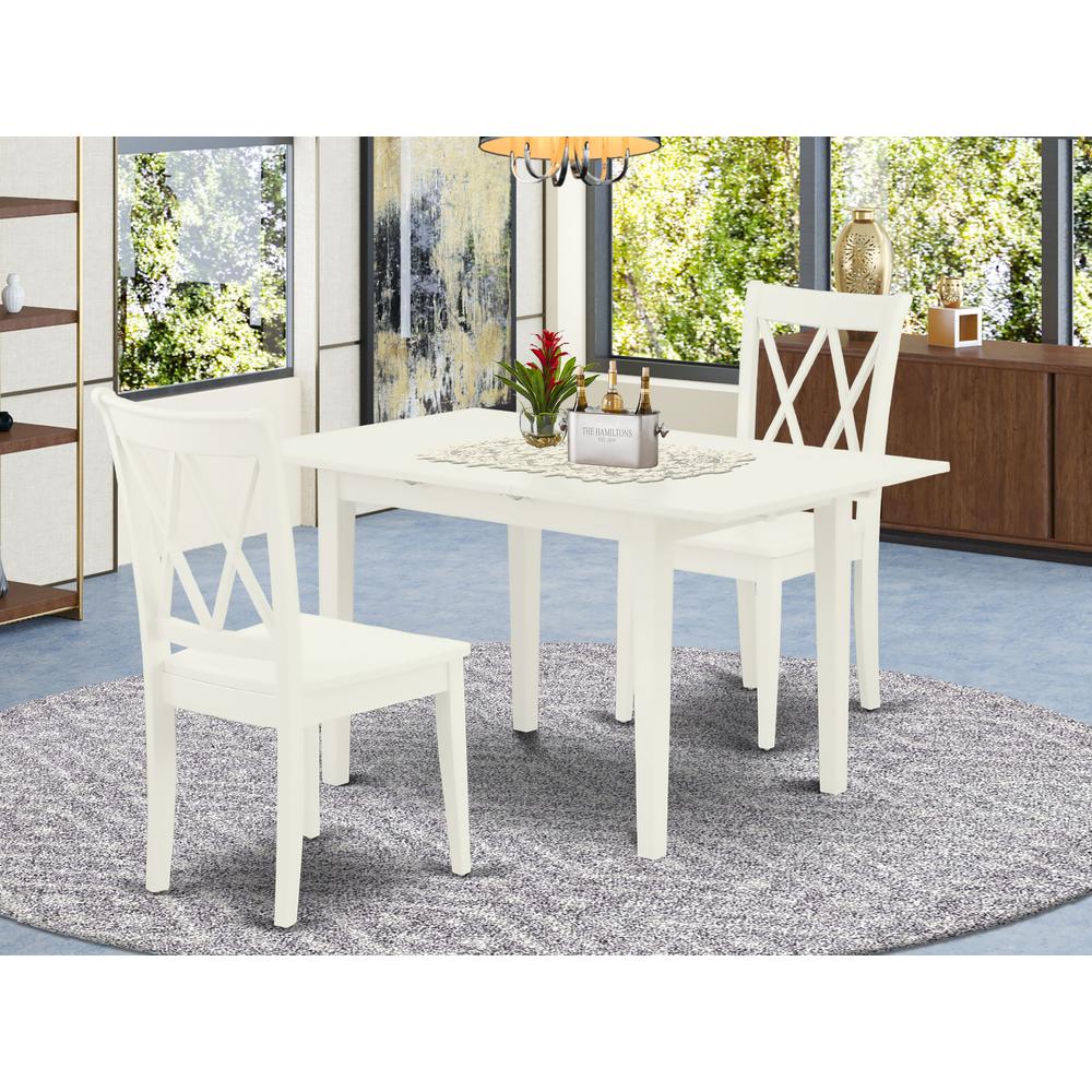 Dining Table- Dining Chairs, NOCL3-LWH-W. Picture 3