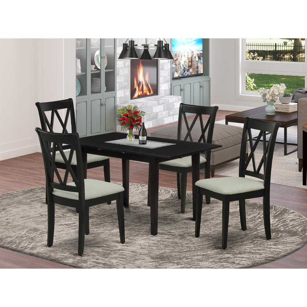 Dining Table- Dining Chairs, NOCL5-BLK-C. Picture 4