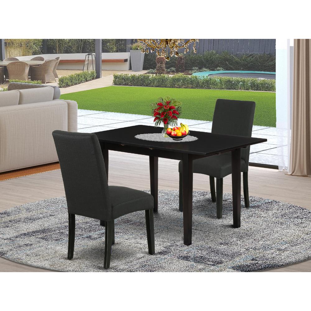 Dining Table- Dining Chairs, NODR3-BLK-24. Picture 4