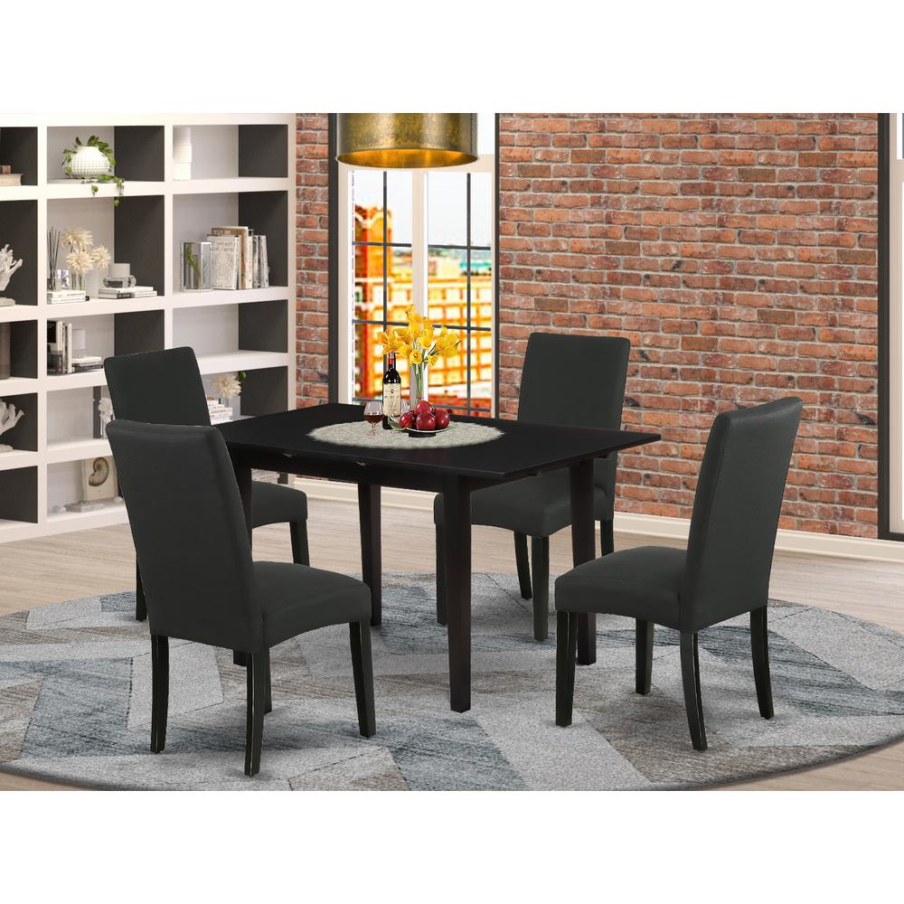Dining Table- Dining Chairs, NODR5-BLK-24. Picture 4