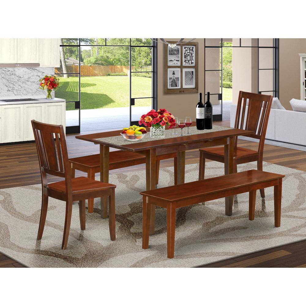 5  PC  dinette  set  for  small  spaces  -  Table  plus  2  Kitchen  Chairs  and  2  Benches. Picture 6