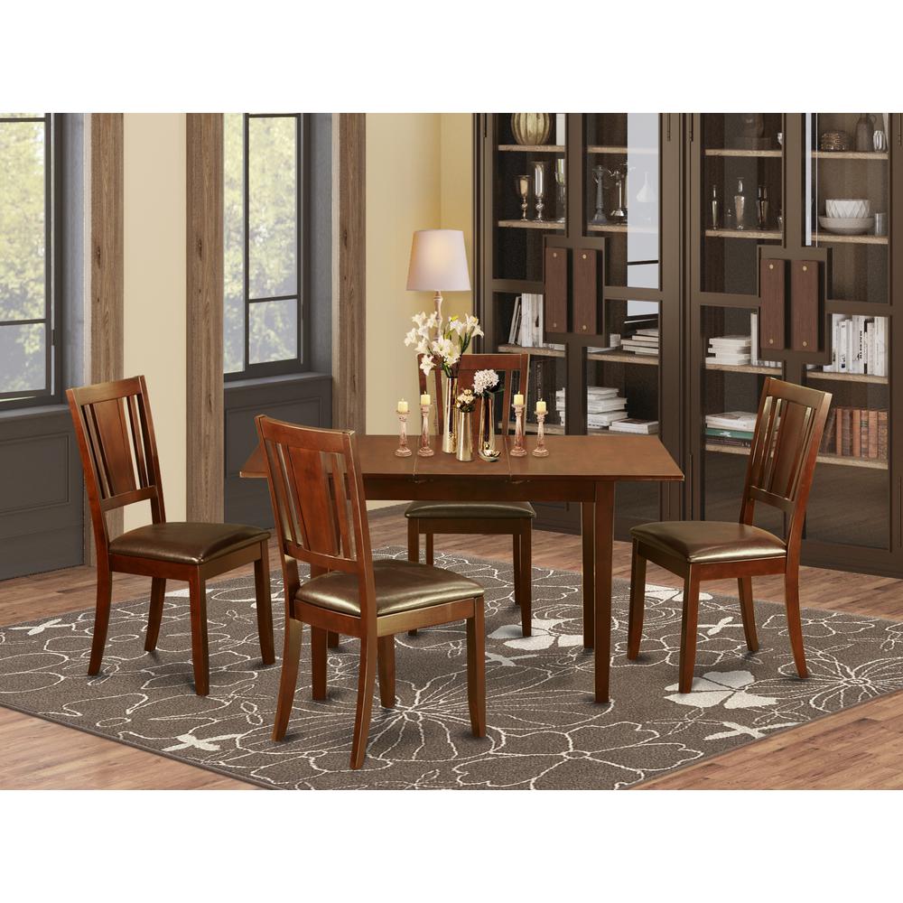 5  Pc  Small  dinette  set  -  Table  with  Leaf  and  4  Kitchen  Chairs. Picture 4