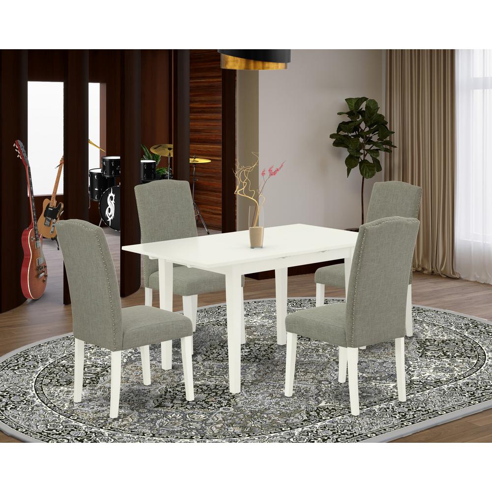 Dining Table- Parson Chairs, NOEN5-LWH-06. Picture 3