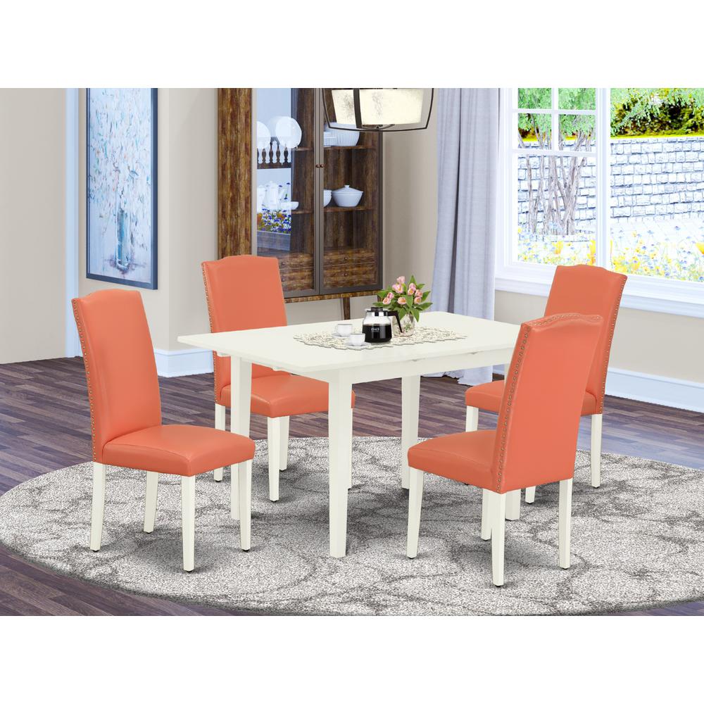 Dining Table- Parson Chairs, NOEN5-LWH-78. Picture 3
