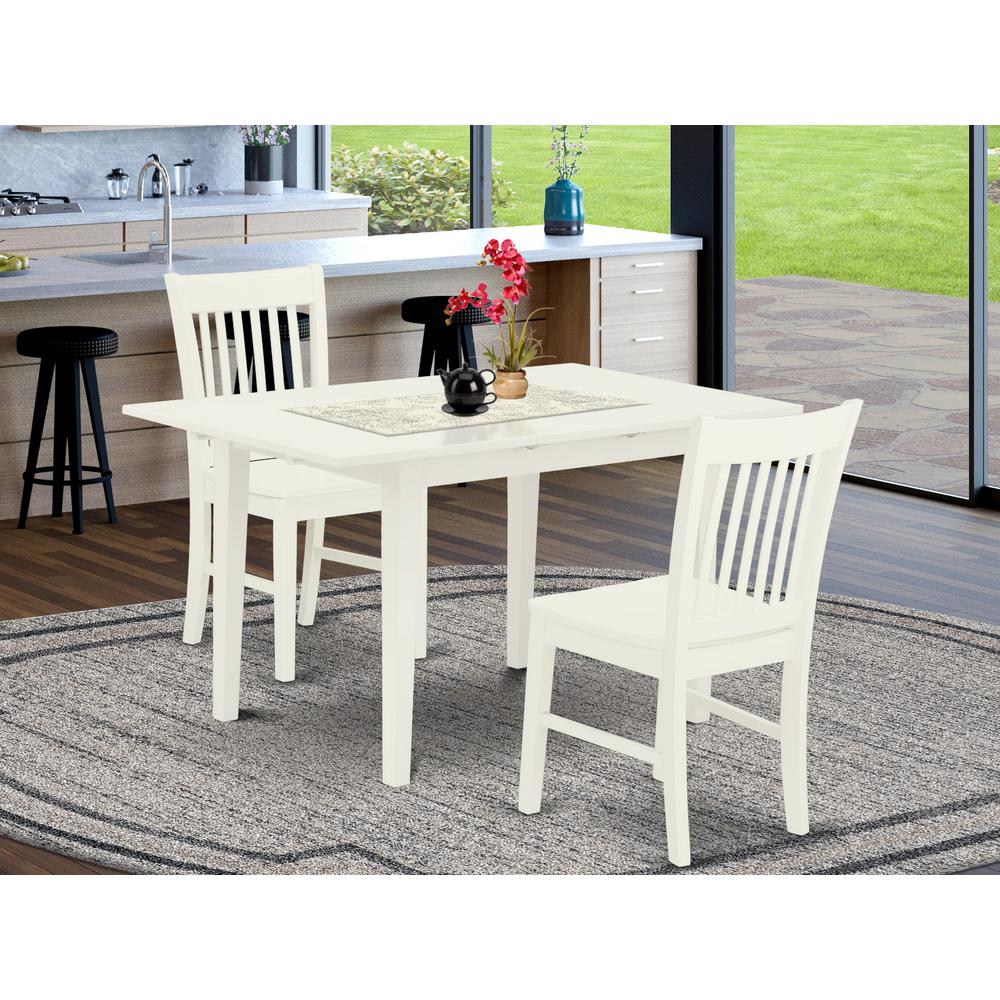 Dining Table- Dining Chairs, NOFK3-LWH-W. Picture 3