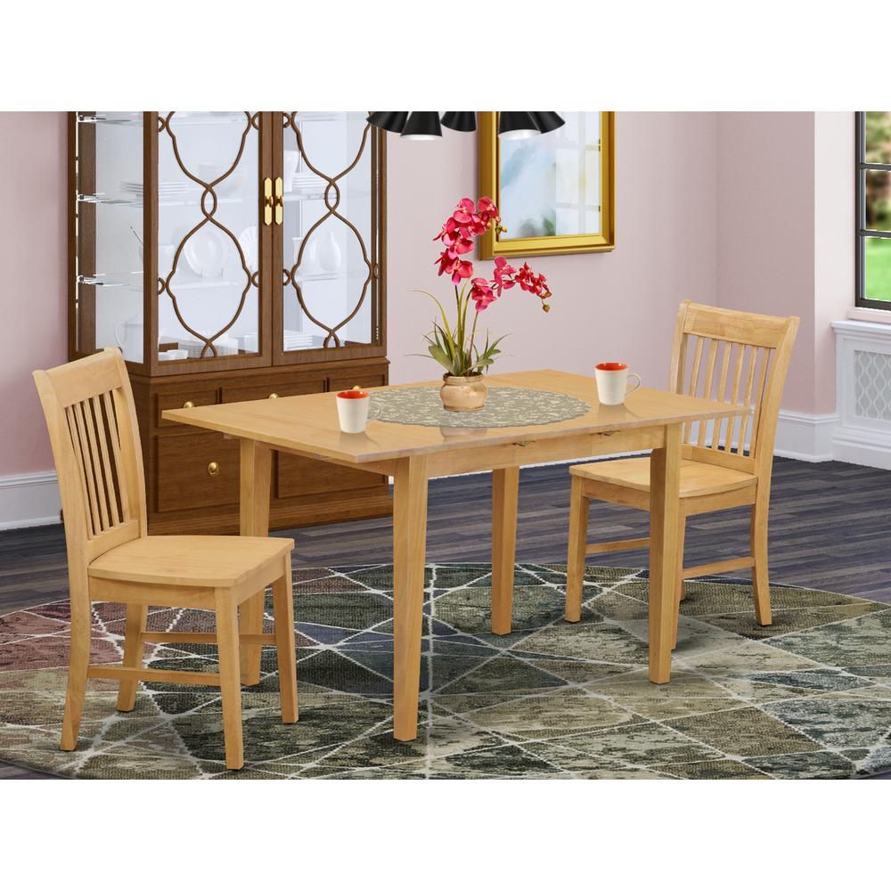 3  Pc  Kitchen  nook  Dining  set-  dinette  Table  with  a  12in  leaf  and  2  Kitchen  Chairs. Picture 4