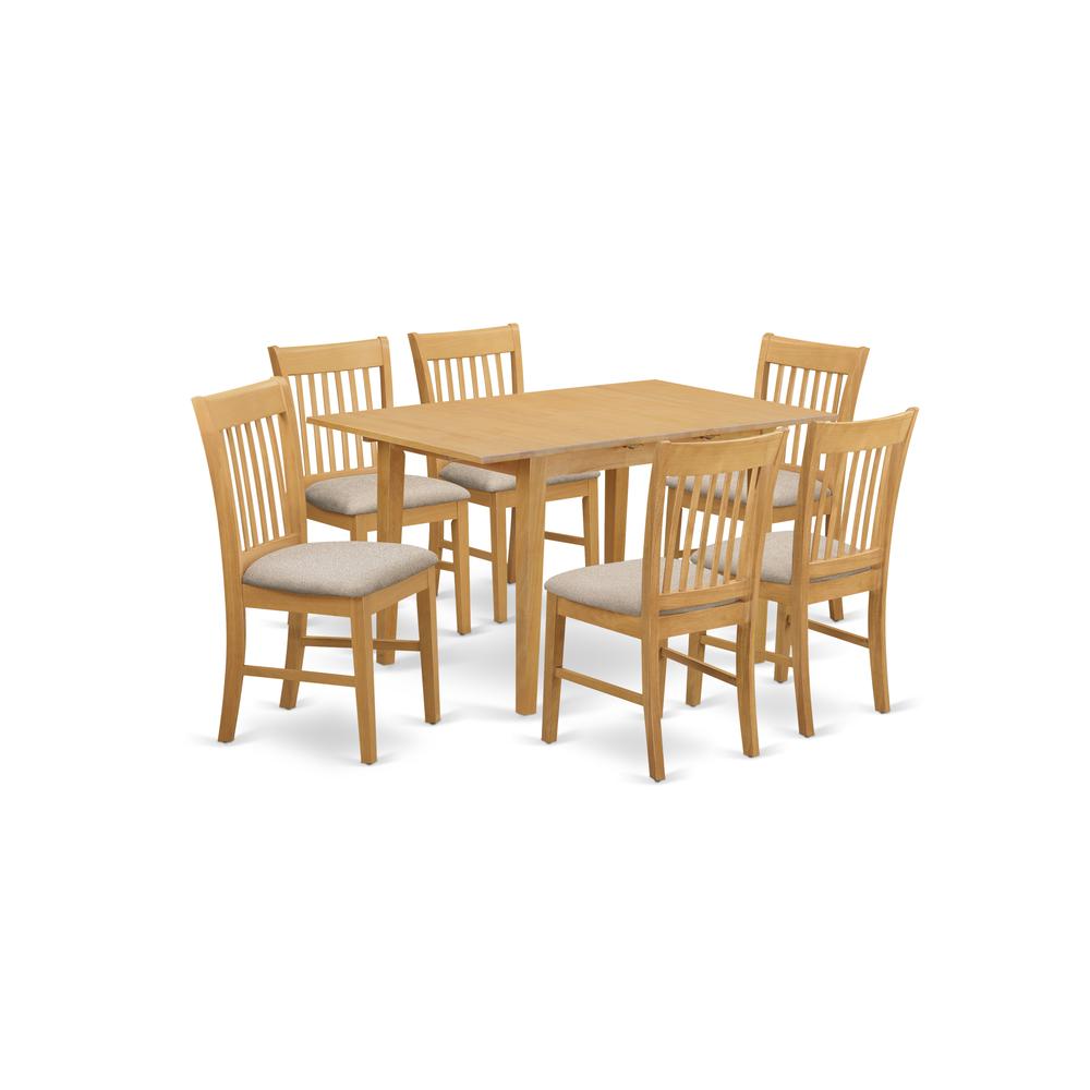 Dining Room Set Oak, NOFK7-OAK-C. Picture 1