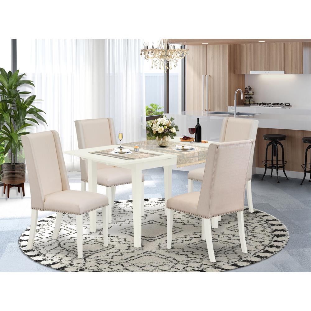 Dining Table- Parson Chairs, NOFL5-LWH-01. Picture 4