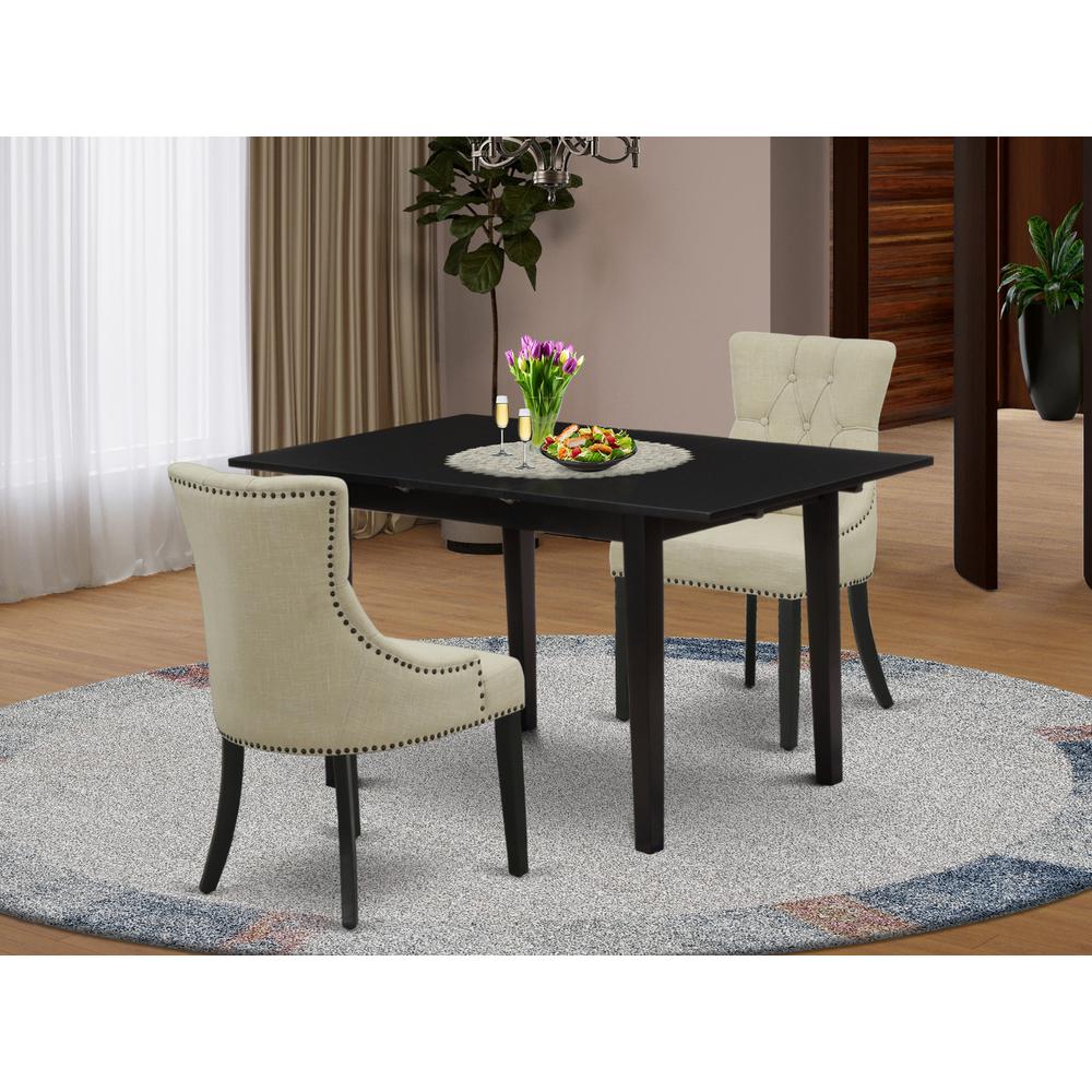 Dining Table- Parson Chairs, NOFR3-BLK-02. Picture 4