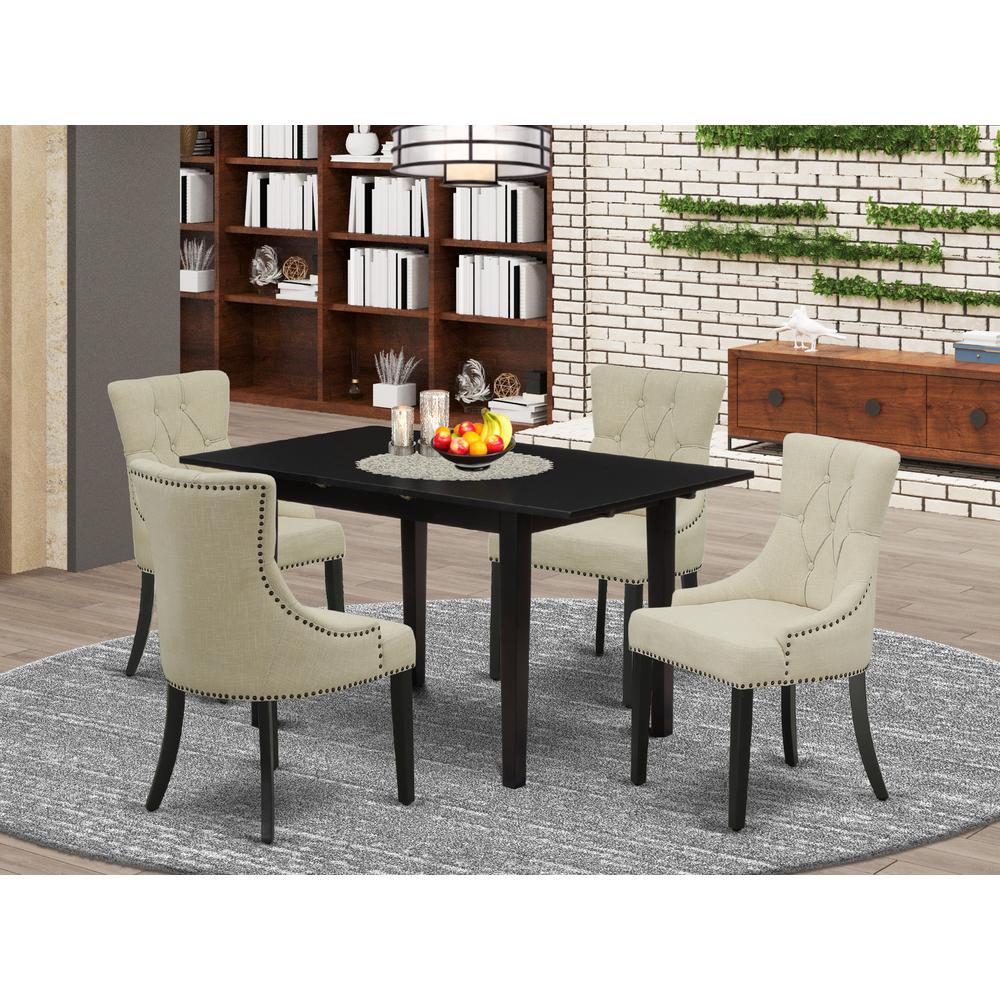 Dining Table- Parson Chairs, NOFR5-BLK-02. Picture 4