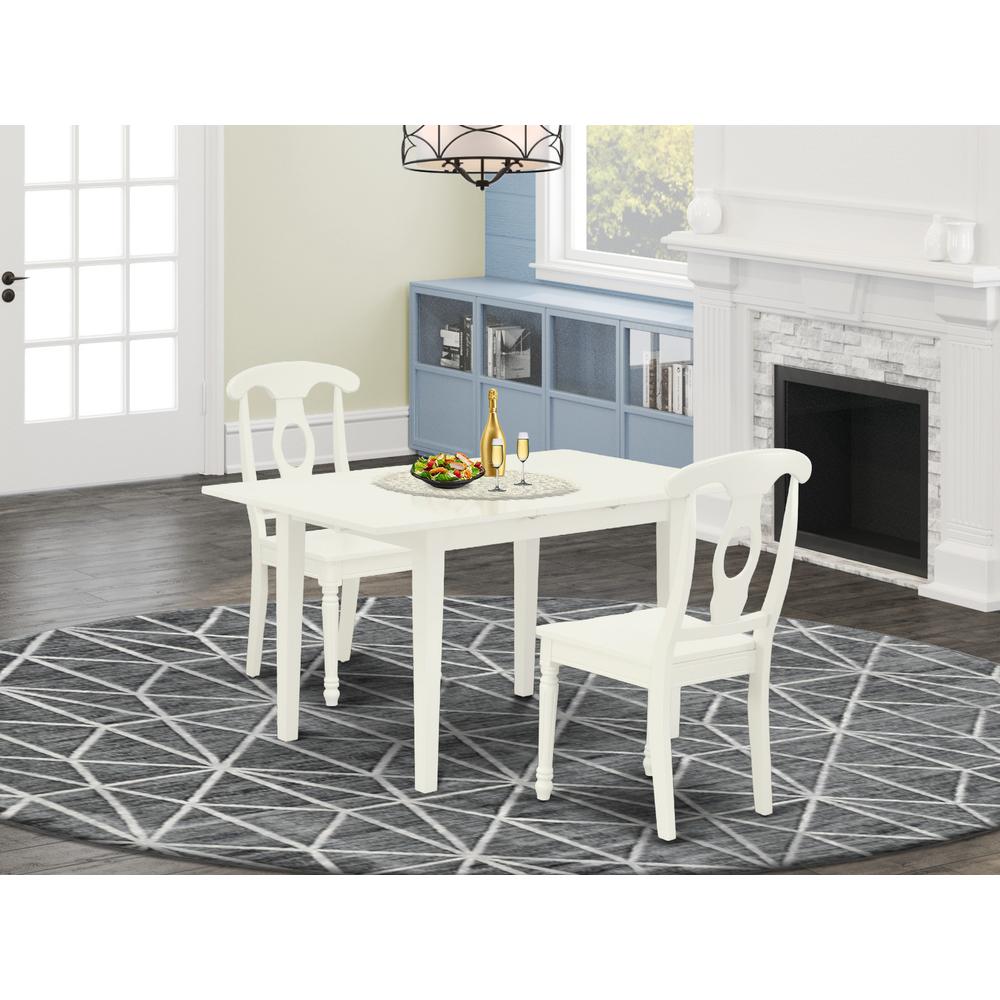 Dining Table- Dining Chairs, NOKE3-LWH-W. Picture 3