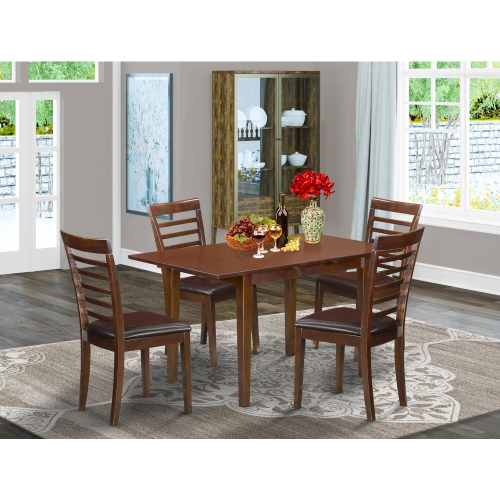 5  Pc  Kitchen  Tables  set  -  Table  with  Leaf  and  2  Chairs  for  Dining  room. Picture 4