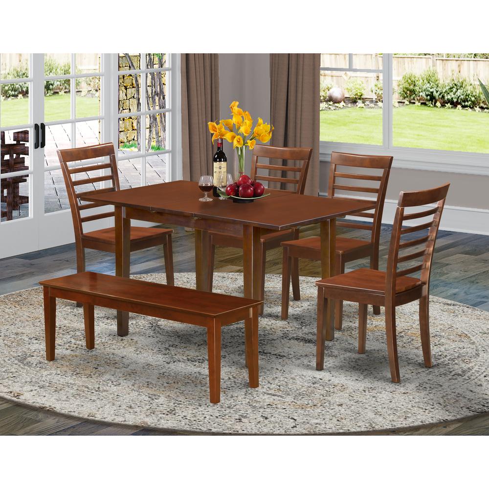 6  Pc  Kitchen  dinette  set  -  Table  and  4  Kitchen  Dining  Chairs  plus  Bench. Picture 4