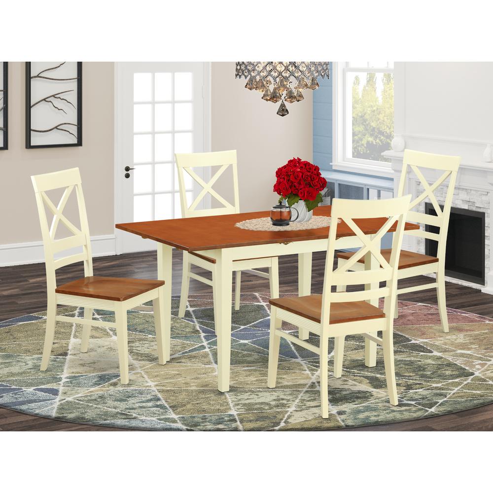 5  Pc  small  Kitchen  Table  set  for  4-Table  and  4  Kitchen  Chairs. Picture 4
