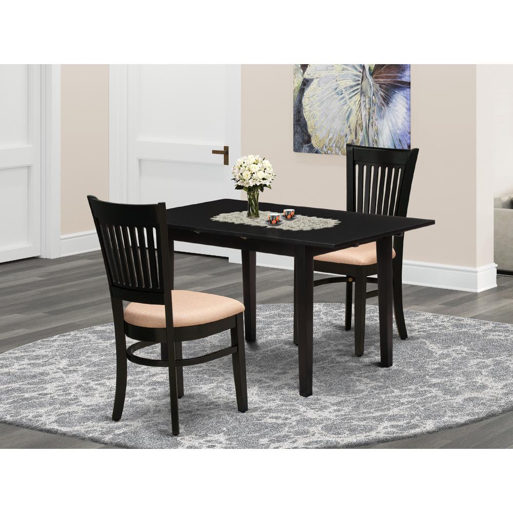 Dining Table- Dining Chairs, NOVA3-BLK-C. Picture 3