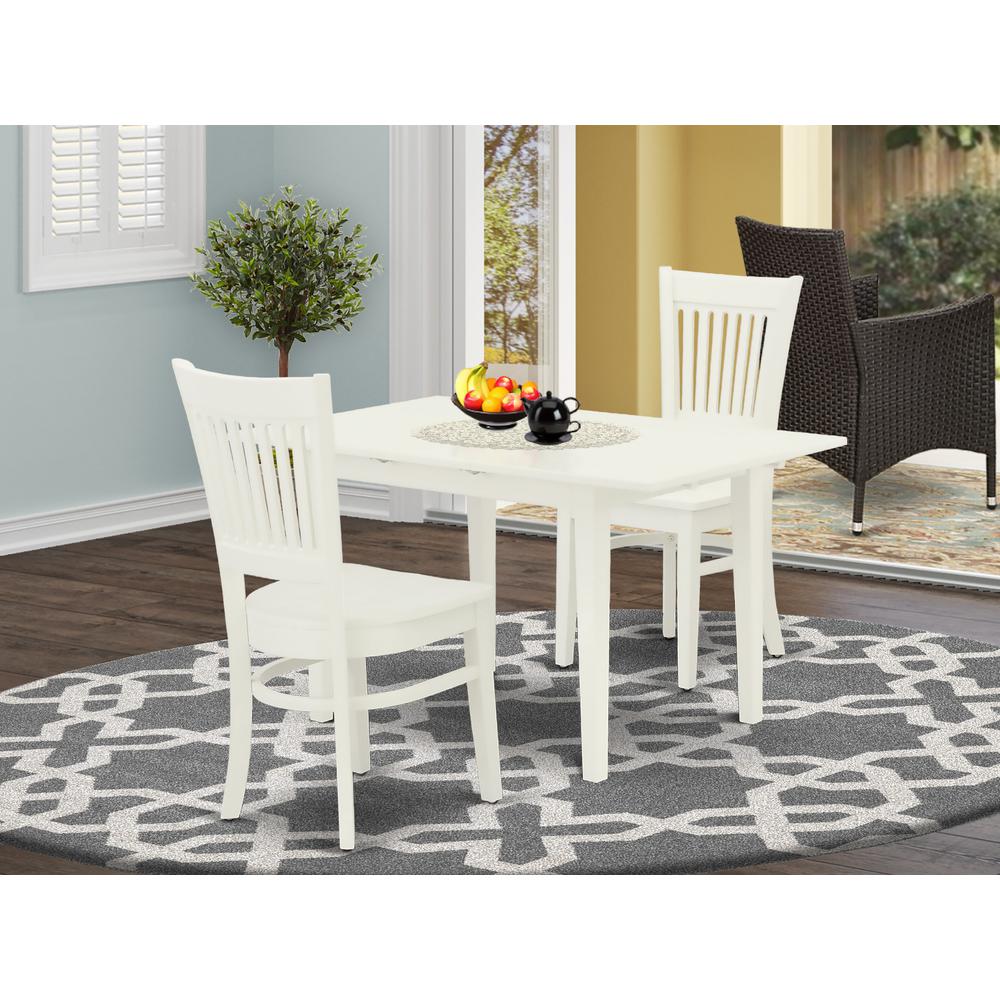 Dining Table- Dining Chairs, NOVA3-LWH-W. Picture 3