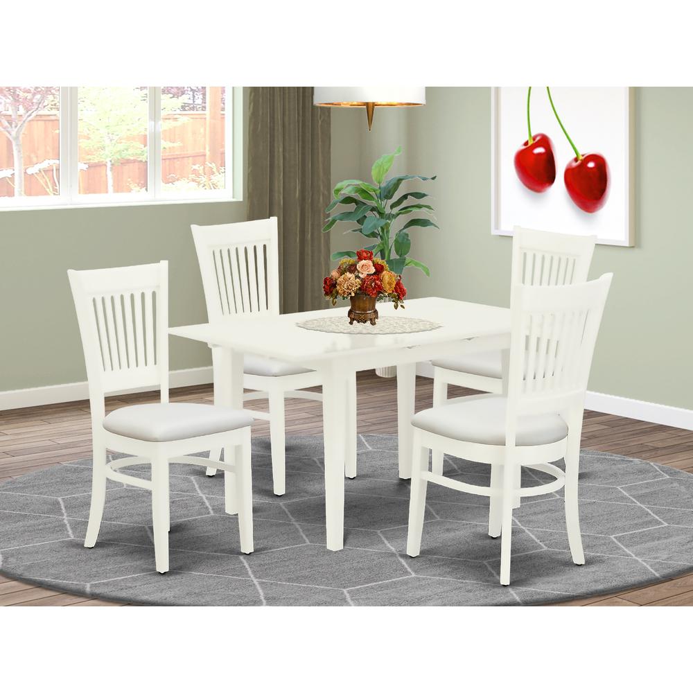 Dining Table- Dining Chairs, NOVA5-LWH-C. Picture 4