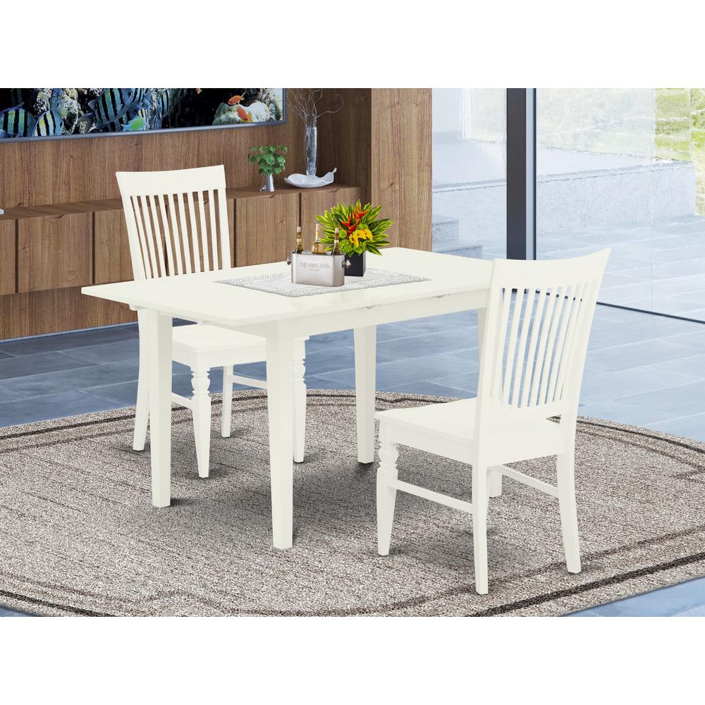 Dining Table- Dining Chairs, NOWE3-WHI-W. Picture 3