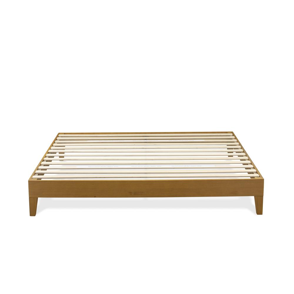 NVP-23-K King Size Bed Frame with 4 Hardwood Legs and 2 Extra Center Legs - Oak Finish. Picture 2