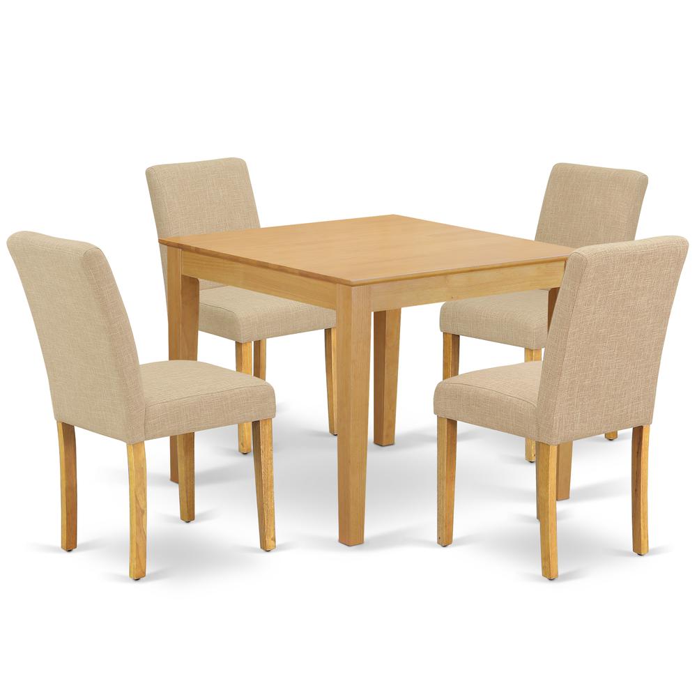 Dining Room Set Oak, OXAB5-OAK-04. Picture 1