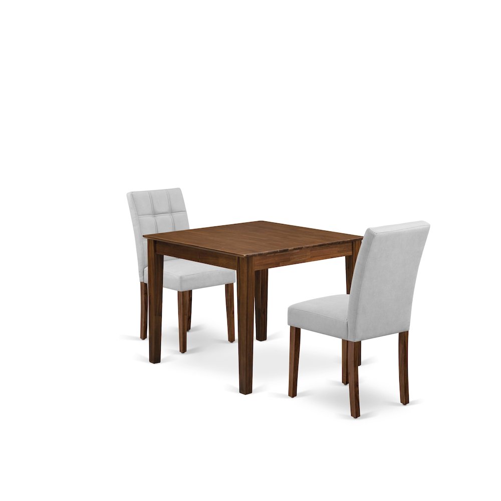 3 Piece Dining Room Table Set consists A Wooden Table. Picture 1