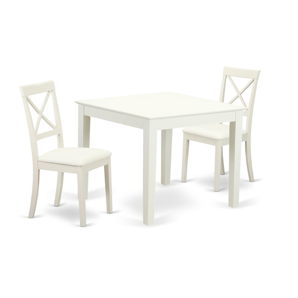 Dining Room Set Linen White, OXBO3-LWH-LC. Picture 1