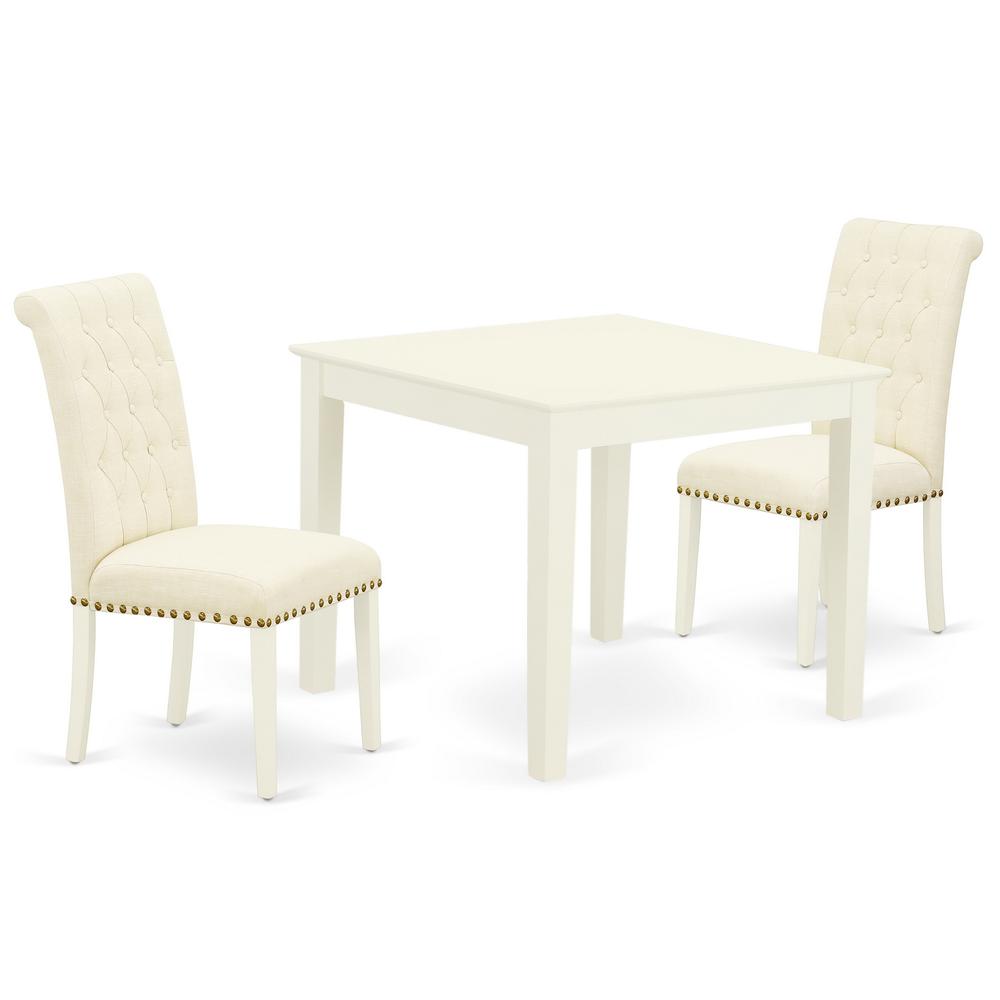Dining Room Set Linen White, OXBR3-LWH-02. Picture 1