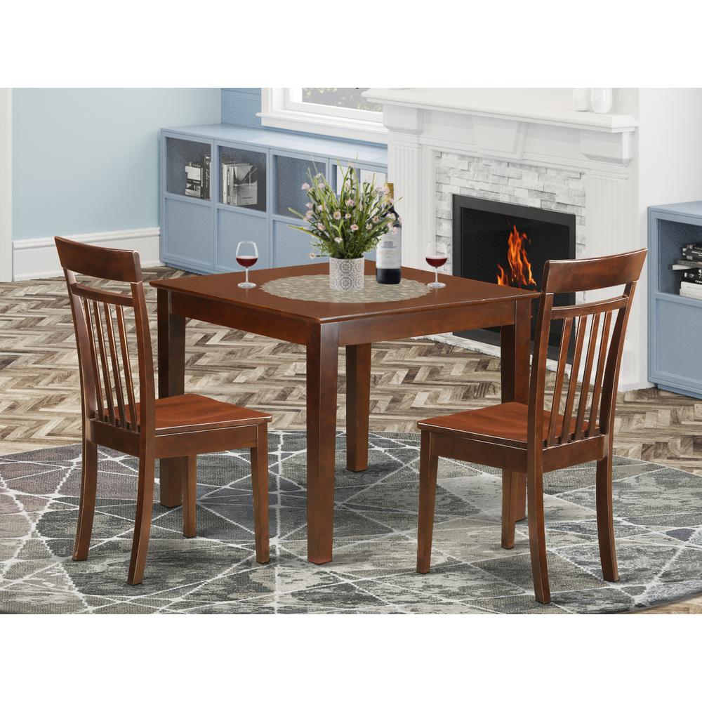 3  PC  Dinette  Table  set  with  a  Dining  Table  and  2  Dining  Chairs  in  Mahogany. Picture 4