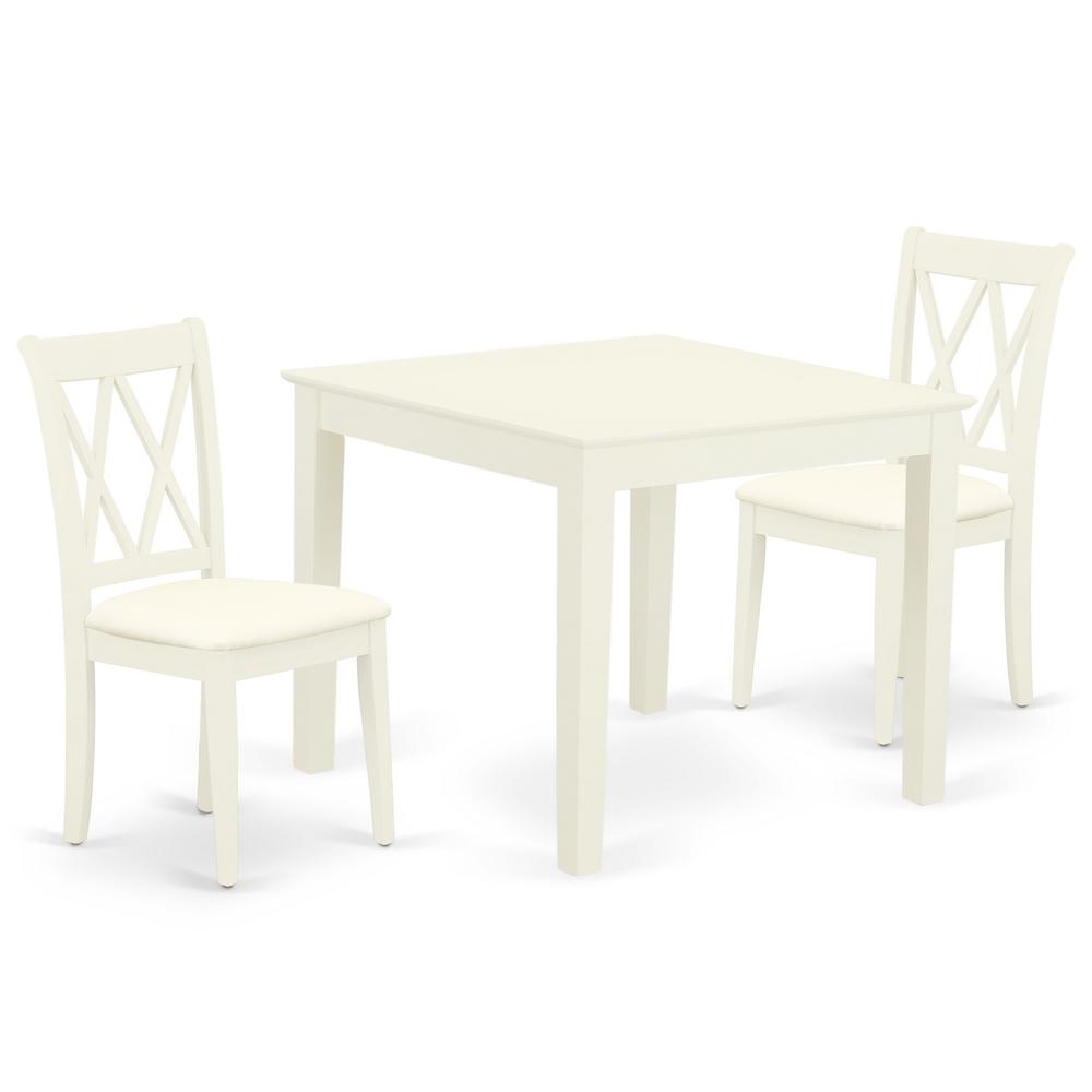 Dining Room Set Linen White, OXCL3-LWH-C. Picture 1