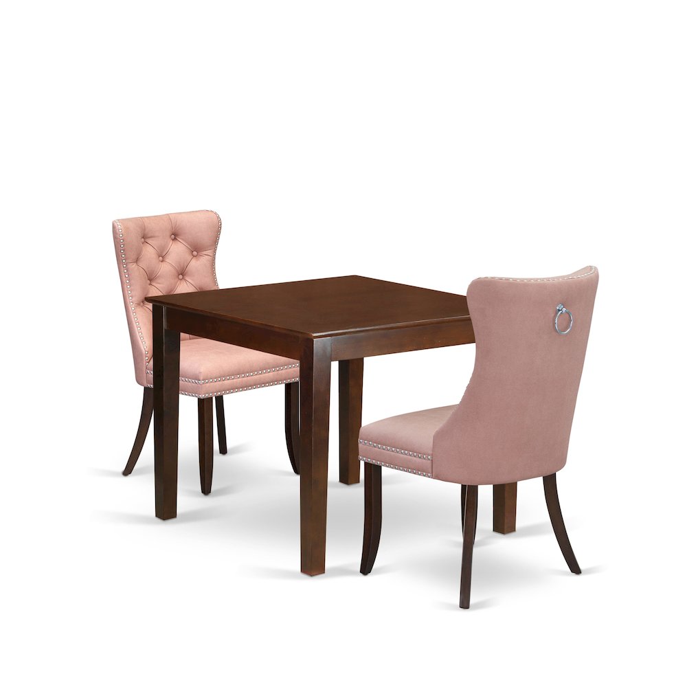 3 Piece Dining Table Set Consists of a Square Kitchen Room Table. Picture 1