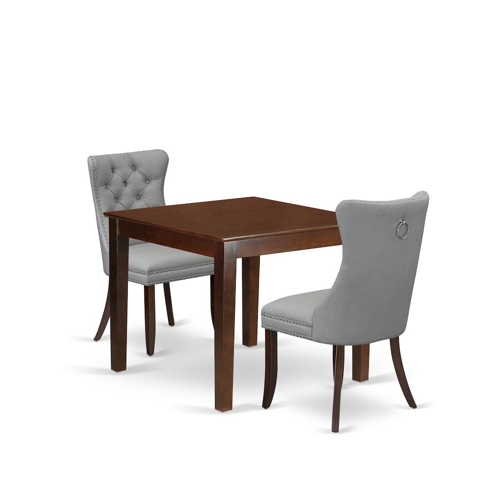 3 Piece Kitchen Table Set Contains a Square Modern Dining Table. Picture 1