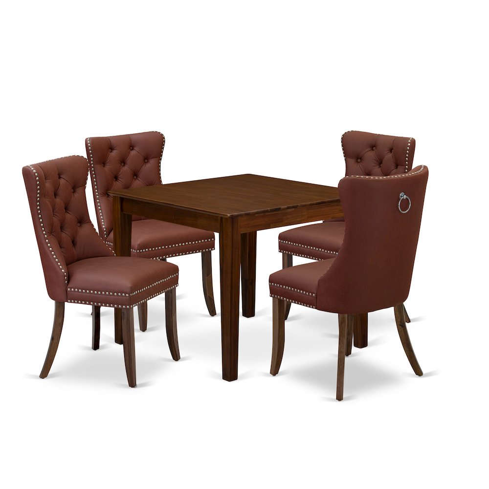 5 Piece Dining Set Consists of a Square Kitchen Table. Picture 1