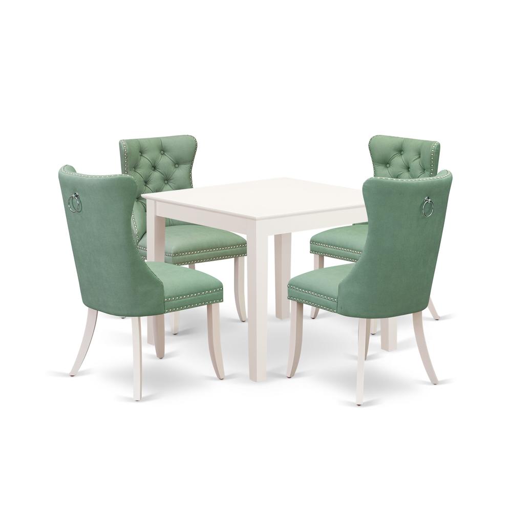 5 Piece Kitchen Table Set Consists of a Square Dining Table. Picture 5