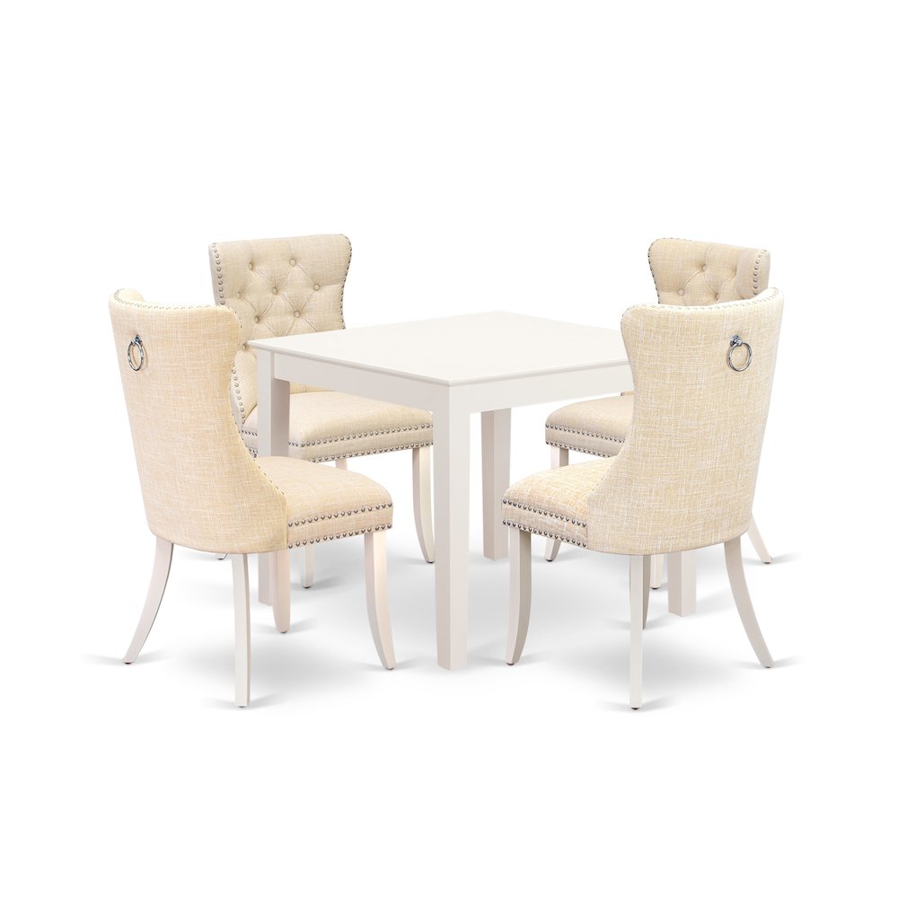 5 Piece Dinette Set for Small Spaces Contains a Square Dining Table. Picture 1