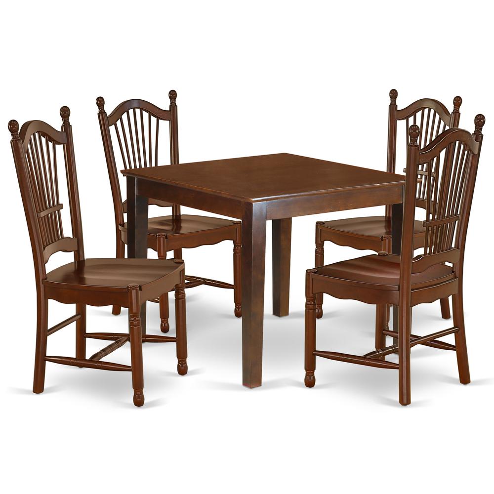 Dining Room Set Mahogany, OXDO5-MAH-W. Picture 1