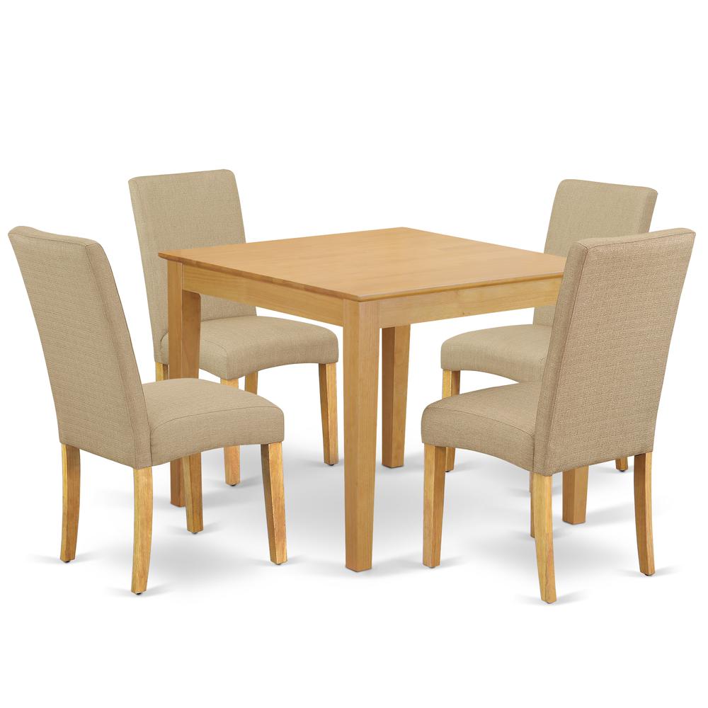 Dining Room Set Oak, OXDR5-OAK-16. Picture 1